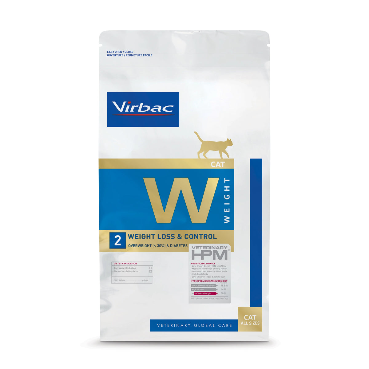 Virbac Weight Loss & Control Cat Food W2 – Weight Management 1.5kg