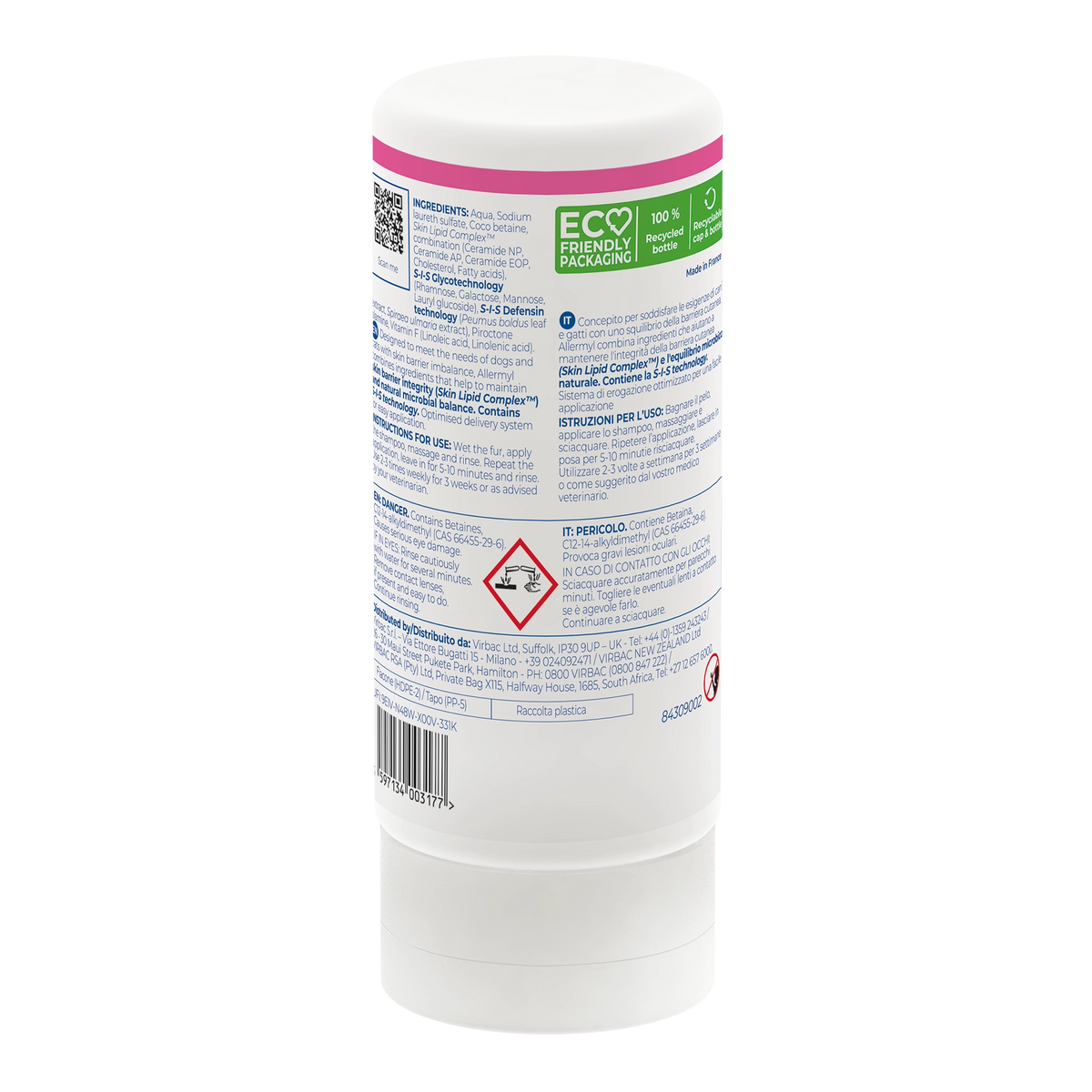 Virbac Allermyl Shampoo for Dogs & Cats – Sensitive & Itchy Skin
