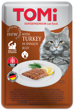 Tomi with Turkey with Spinach in Jelly Cat Wetfood (100G)