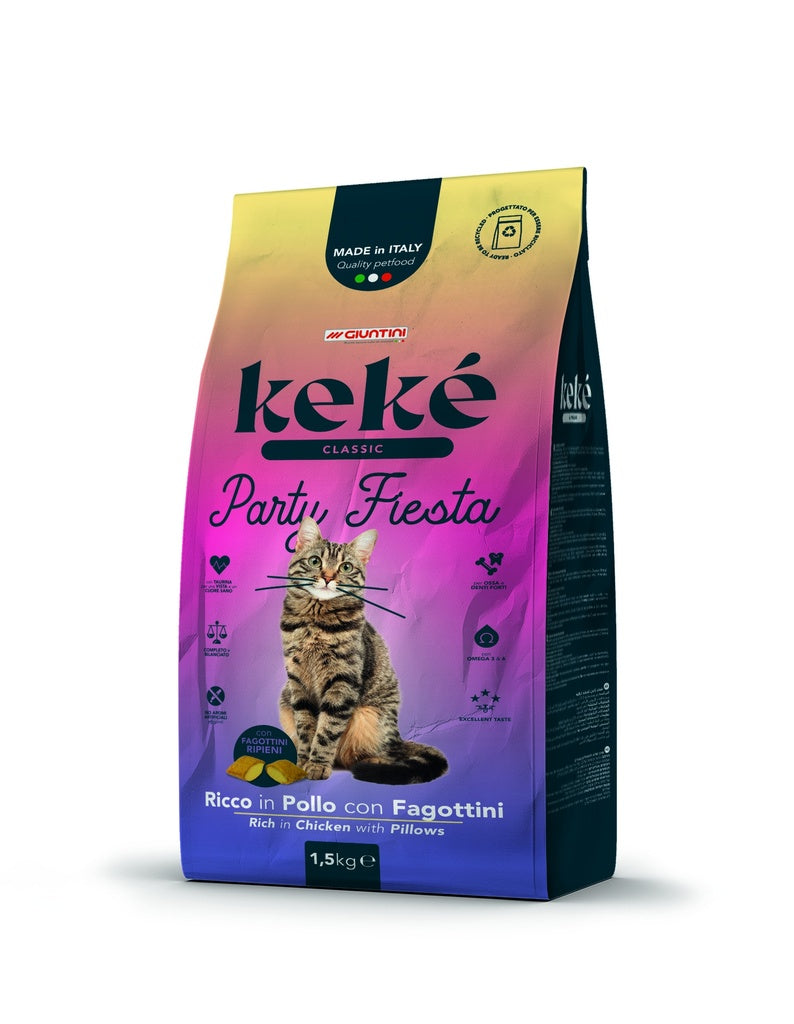 Keke Classic Party Fiesta Cat Dry Food 1.5 Kg - Talapets