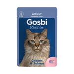 Gosbi Delicat Adult Chicken & Salmon Loaf Pate Cats 70g