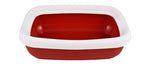 MPS Covered Cat Litter Box – Red & White
