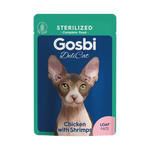 Gosbi Delicat Sterilised Chicken & Shrimps Loaf Pate Cats 70g