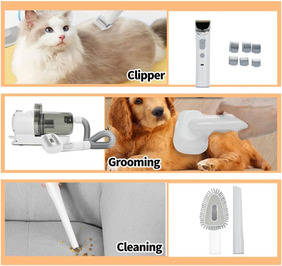 3 in 1 grooming kit vacuum, dryer,& clippers