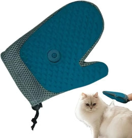 USB Rechargeable Steam Pet Glove – Spray Grooming Tool for Hair Removal & Massage (Blue)