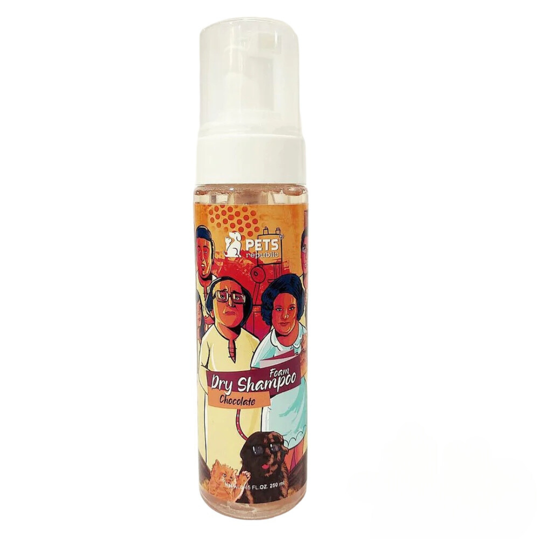 Pets Republic Foam Dry Shampoo 250Ml - Chocolate
