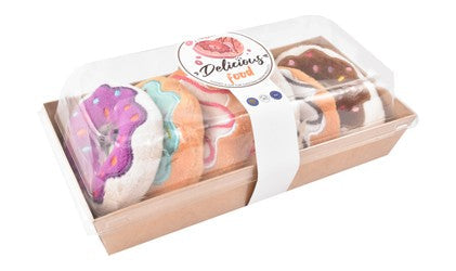 Naomi assorted donut plush catnip toys 6 per pack