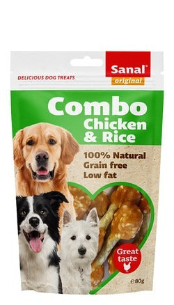 Sanal Combo Chicken & Rice Dog Treats 80G