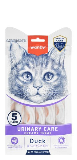 Wanpy Creamy Cat Treats Duck & Chicken - Urinary Health