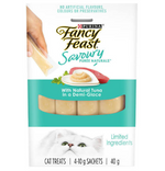 Fancy Feast Savory Purée Naturals With Natural Tuna In A Demi-Glace Cat Treats 4x10G