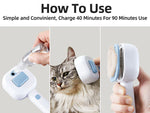 Pet Steam Brush Spritz Defur Comb for Indoor Kitten Shedding with Massage Comb