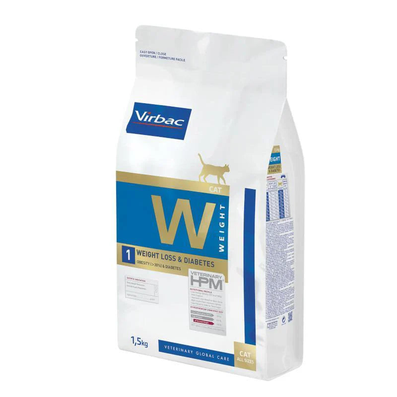 Virbac Veterinary HPM Cat W1 Weight Loss & Diabetes 1.5kg