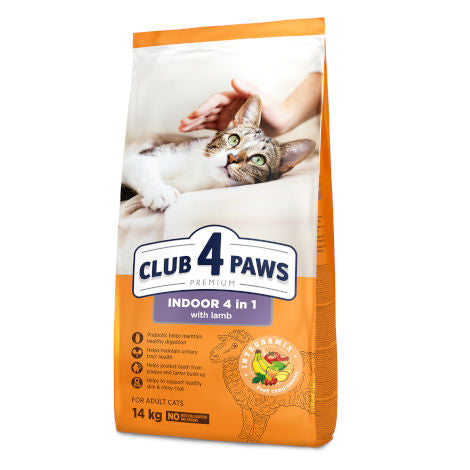 CLUB 4 PAWS PREMIUM for adult cats Indoor with Chicken 2KG