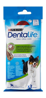 Purina Dentalife Daily Oral Care Chew Treats For Medium DOGS 12-25 kg x3 Sticks (69G)