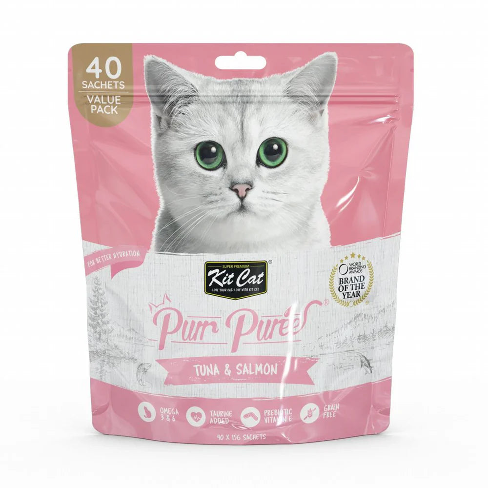 Kit Cat Purr Puree Value Pack- Liquid Treat 40×15 gm Different flavors