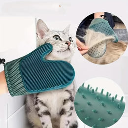 USB Rechargeable Steam Pet Glove – Spray Grooming Tool for Hair Removal & Massage (Blue)