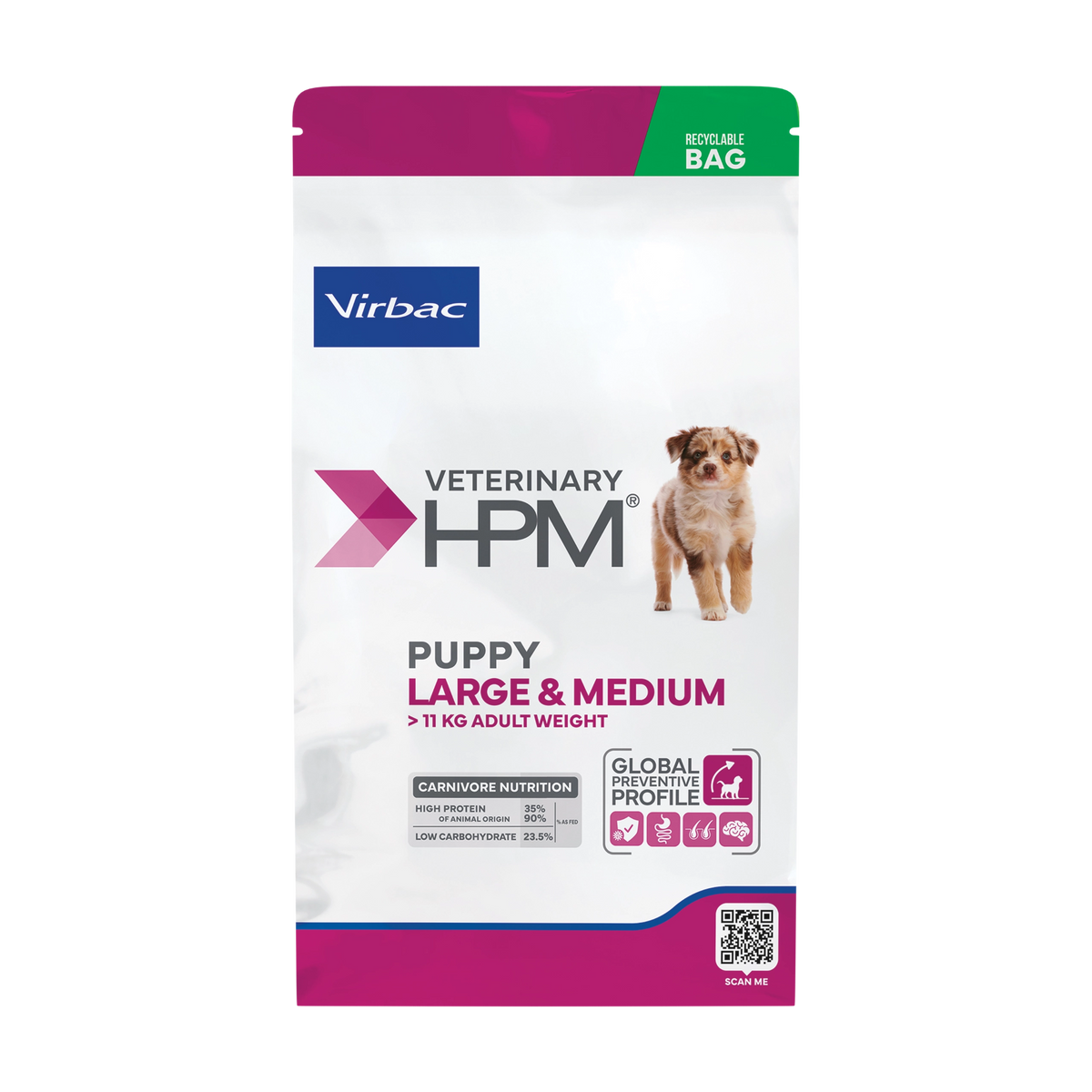 Virbac Puppy Large & Medium - Dry Puppy Food for Medium & Large Breeds 3kg