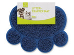 Nunbell Turquoise Paw Shaped Pet Litter Trapper Mat (30x40cm)