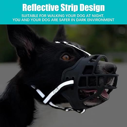 Dog Silicon Reflective Muzzle for Dogs