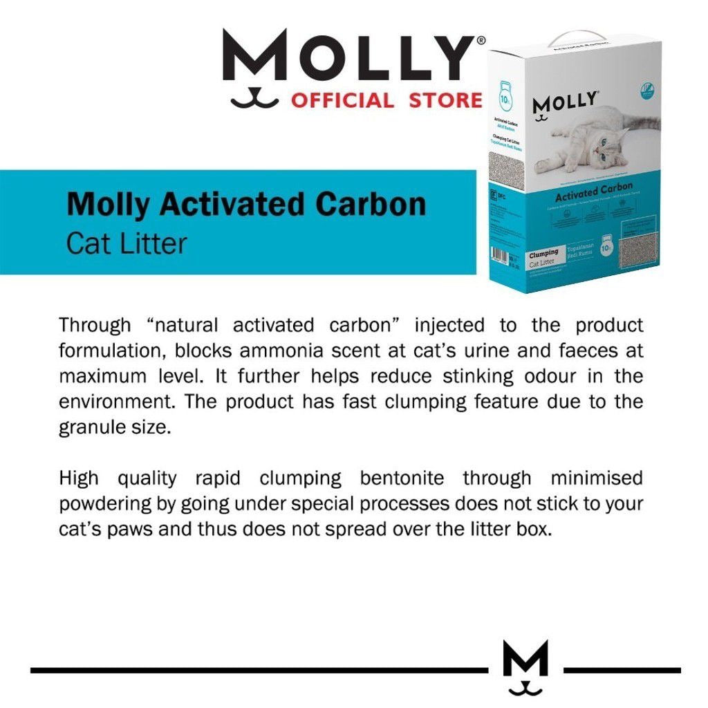 Molly activated carbon cat litter 10 L