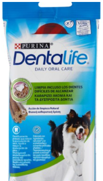 Purina Dentalife Daily Oral Care Chew Treats For Small DOGS 7-12 kg x3 Sticks (49G)