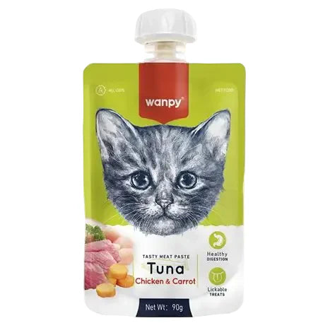 Wanpy Tasty Meat Paste Chicken & Carrot for Kittens 90G