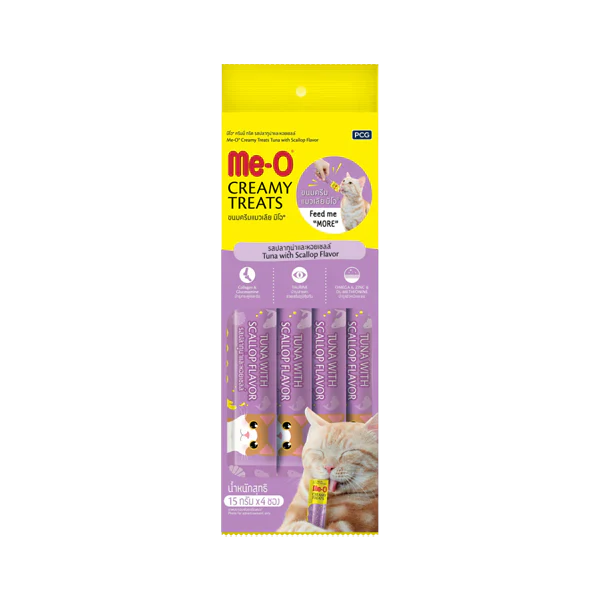 Me-O Creamy Treats Diffrent Flavor (15Gx4)