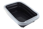 MPS Cat Litter Box with Rim – Black & Grey | 58 × 37.5 × 18 cm