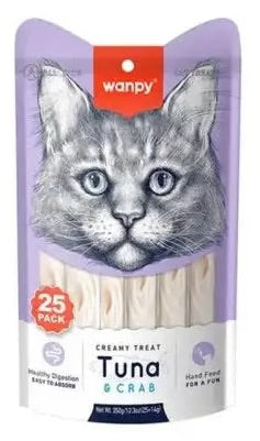 Wanpy Creamy Cat Treats with Tuna and Crab 70g (5*14g)