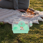 Green Portable Cage for Small Animals, suitable for Hamsters and Chinchillas