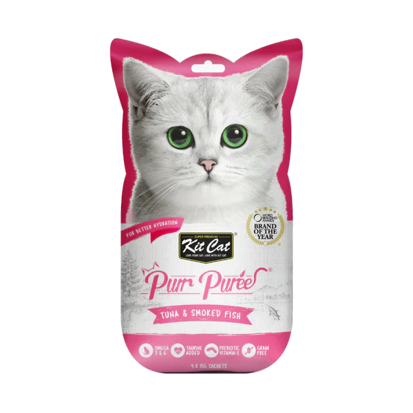 Kit Cat Purr Puree Liquid Treat with Different Flavors 4×15 gm