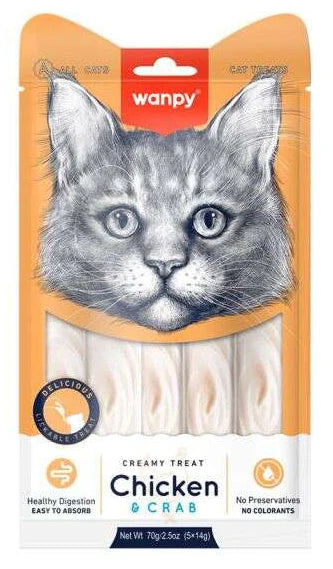 Wanpy Cat Creamy Treat Chicken & Crab Flavor