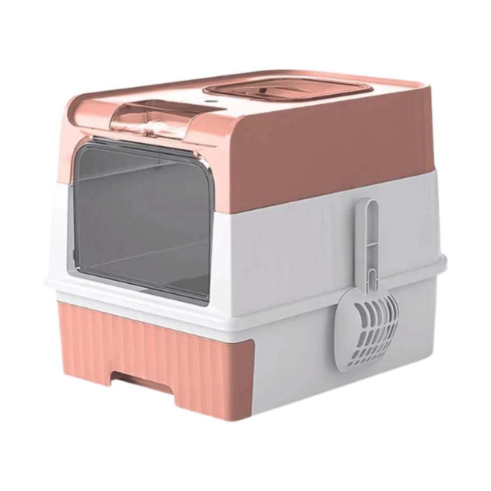 Large Cat Litter Box with Drawer and Scoop 35 * 14 * 49 Cm