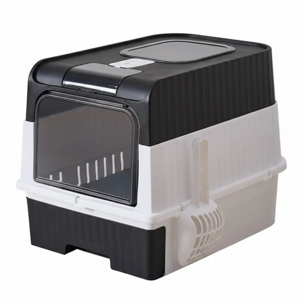 Large Cat Litter Box with Drawer and Scoop 35 * 14 * 49 Cm