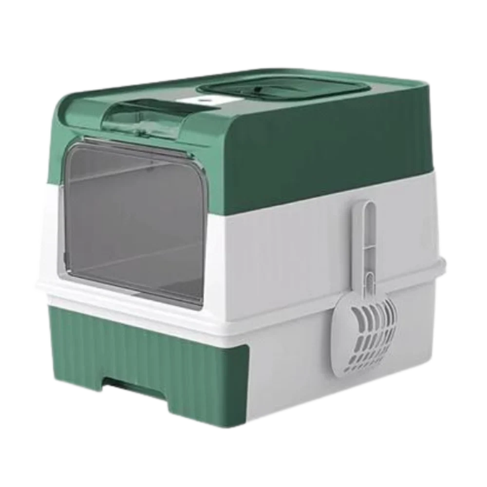 Large Cat Litter Box with Drawer and Scoop 35 * 14 * 49 Cm