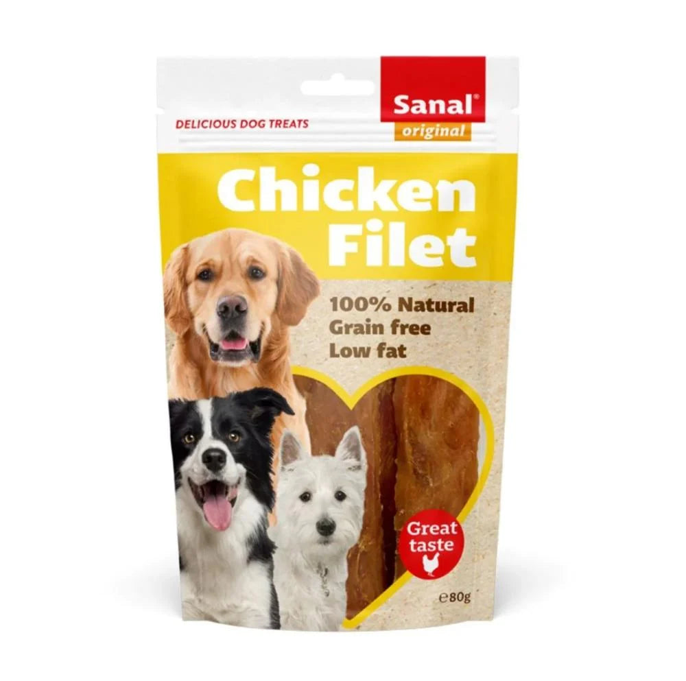 Sanal Chicken Filet Dog Treats 80G