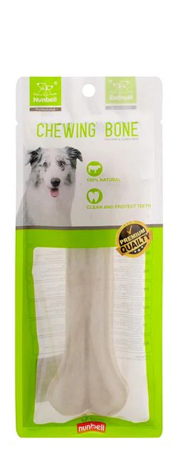 Nunbell White Bone Dog Rawhide Treats 1pcs (L)