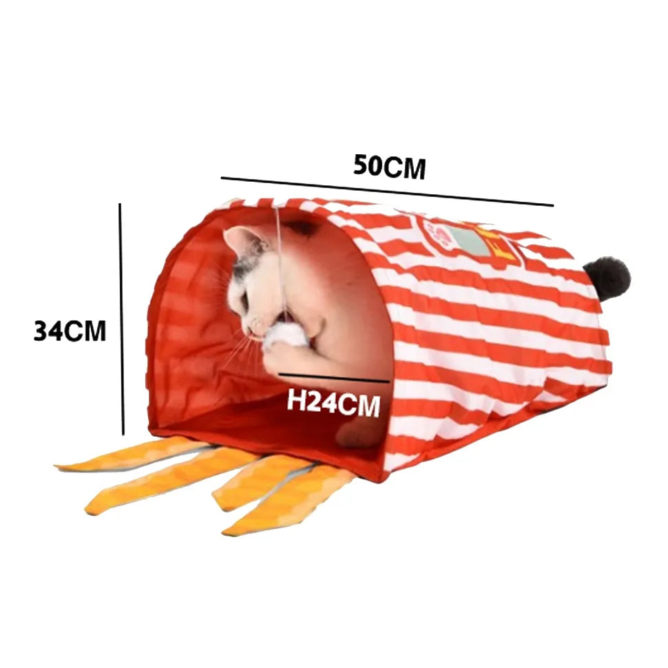 Naomi tunnel with hanging toy