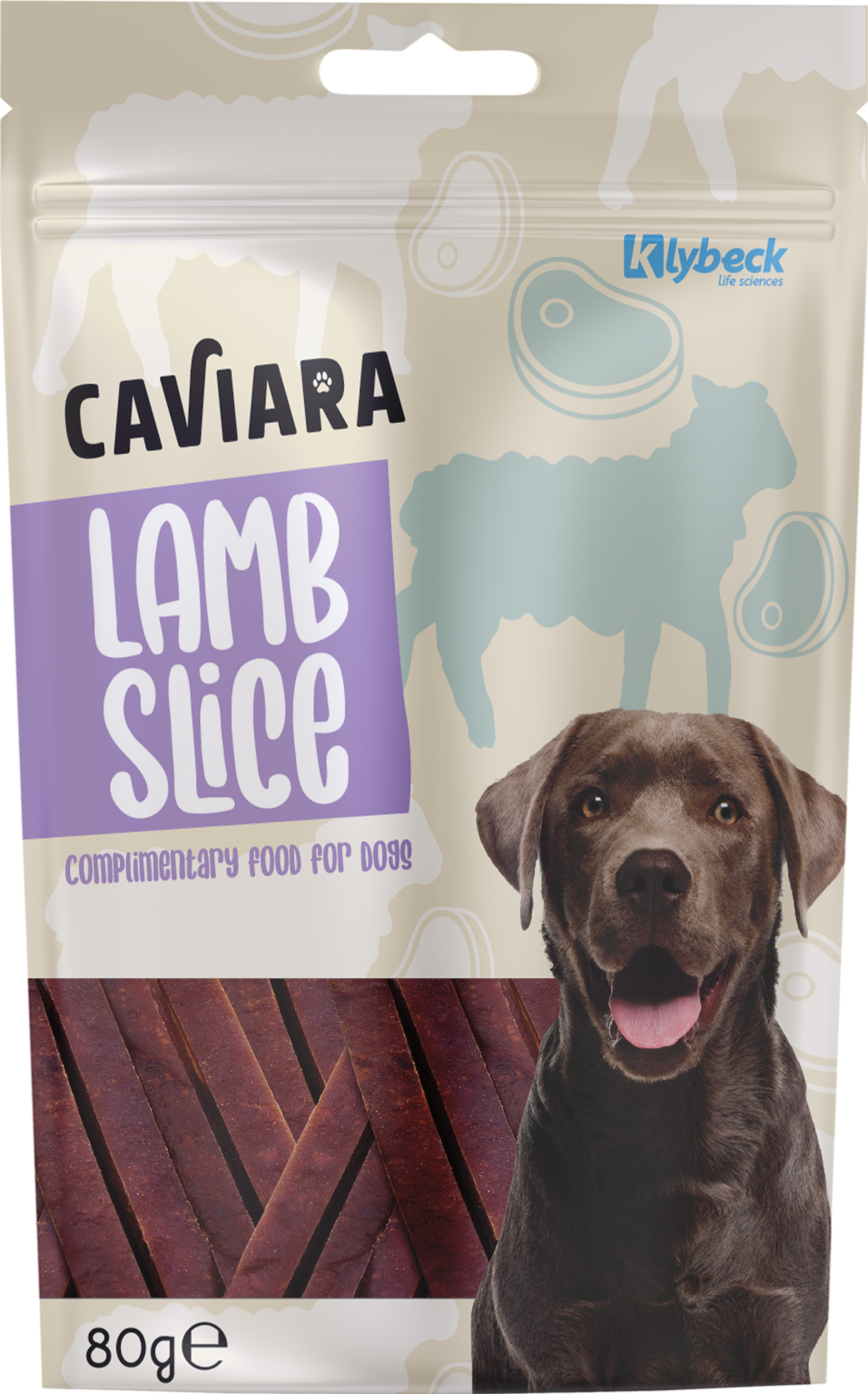 Caviara Dog Treats Lamb Slice 80g