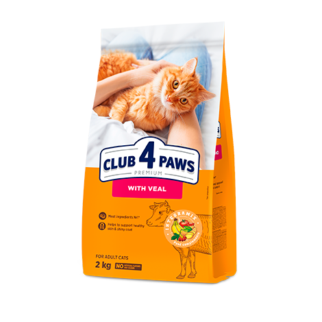 CLUB 4 PAWS PREMIUM for adult cats with Veal 300G