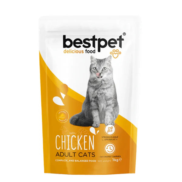Bestpet With Chicken Adult Cats Dry Food 1KG