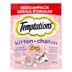 TEMPTATIONS Kitten Cat Treats Salmon & Dairy Flavour Mega-Pack, 180g