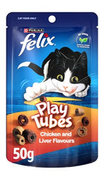 Purina Felix Play Tubes Cat Treats Chicken & Liver Flavor 50G