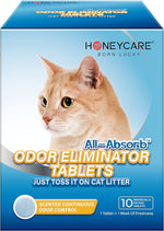 HONEY CARE All-Absorb Cat Litter Odor Eliminator 10 Tablets with Jasmine Scent