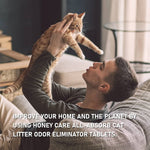 HONEY CARE All-Absorb Cat Litter Odor Eliminator 10 Tablets with Jasmine Scent