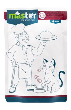 Master Wet Food with Beef in Jelly for Adult Cats 80G