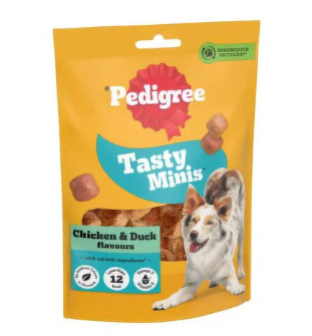 Pedigree Tasty Minis Dog Treats with Chicken & Duck 130G