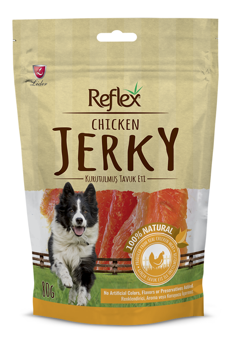 Reflex Plus Jerky Dog Treats 80G