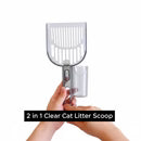 2 in 1 Green Cat Litter Scoop with Ergonomic Handle