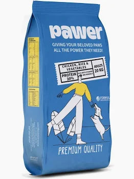 Pawer Dry Food with Chicken, Rice & Vegetables for Adult Dogs